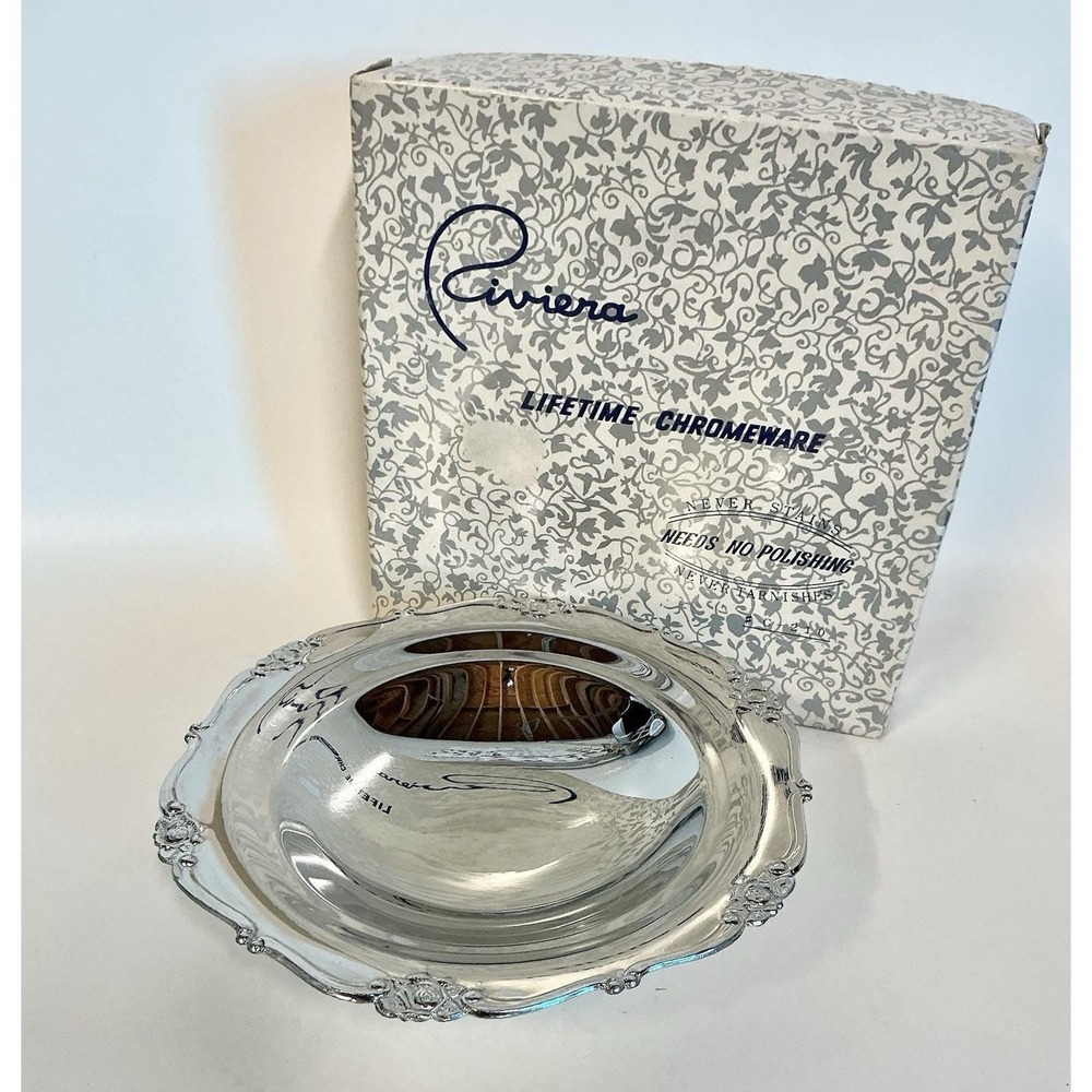 Vintage Riviera Lifetime Chrome Weare Never Stains Needs No Polishing #C-210